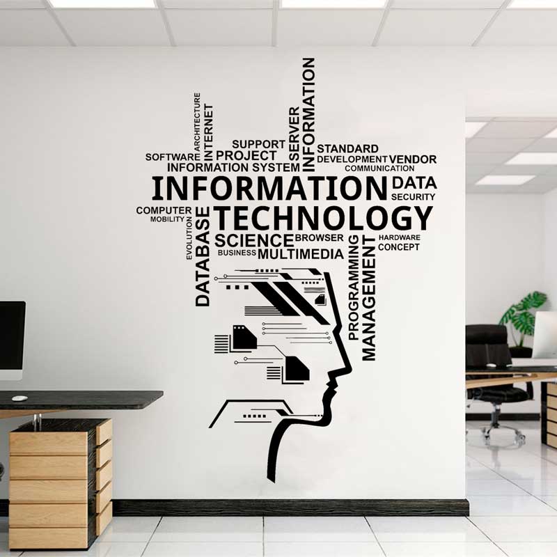 정보 기술 비닐 벽 데칼, 교육 공학 소프트웨어 기술  - Information Technology Officer 리뷰 및 가격