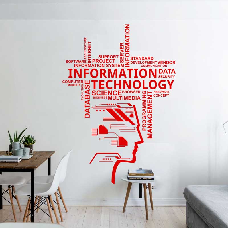 정보 기술 비닐 벽 데칼, 교육 공학 소프트웨어 기술  - Information Technology Officer 리뷰 및 가격