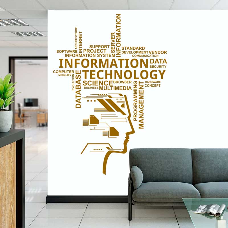 정보 기술 비닐 벽 데칼, 교육 공학 소프트웨어 기술  - Information Technology Officer 리뷰 및 가격